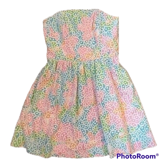 Lilly Pulitzer Dresses & Skirts - Lilly Pulitzer Lottie Lace Overlay Strapless Dress Size 4
